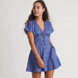 Camila Mini Dress in Navy Ditsy Floral Print